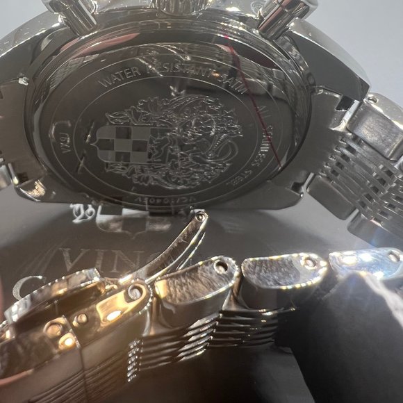 Vince Camuto Men's Watch Steel Blue Face Silver Case Working NIB! - Picture 7 of 8